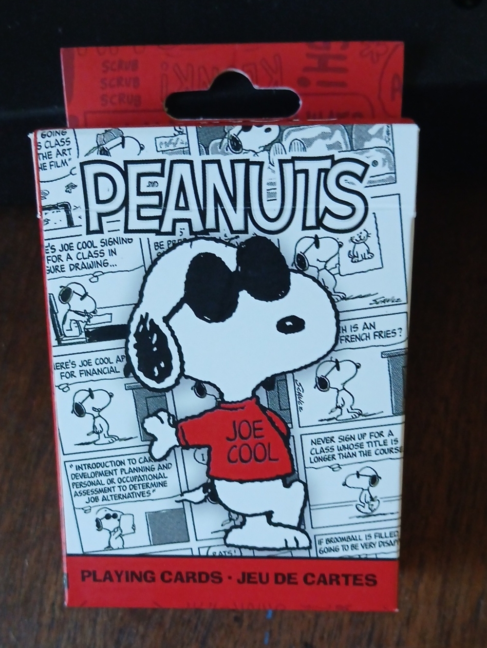 Peanuts Snoopy Joe Cool Playing Cards Box - Red, Black, White